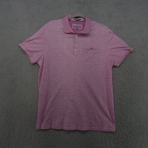 Ted Baker London Shirt Mens‎ 5 Large Pink Short Sleeve Polo Preppy Academia